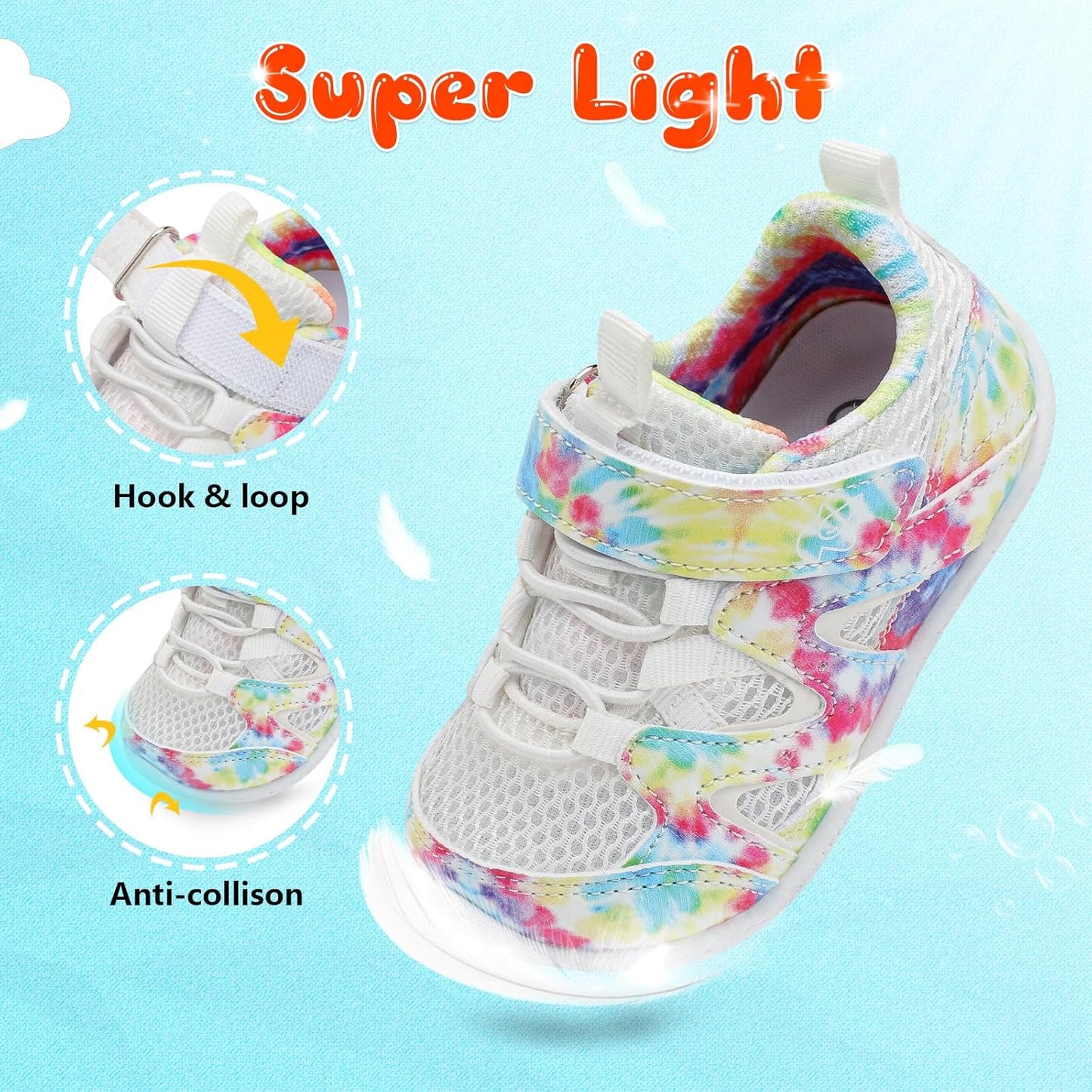 LeIsfIt Baby Shoes Boys Girls First Walking Shoes Non-Slip Toddler Breathable Sneakers Infant Sneakers