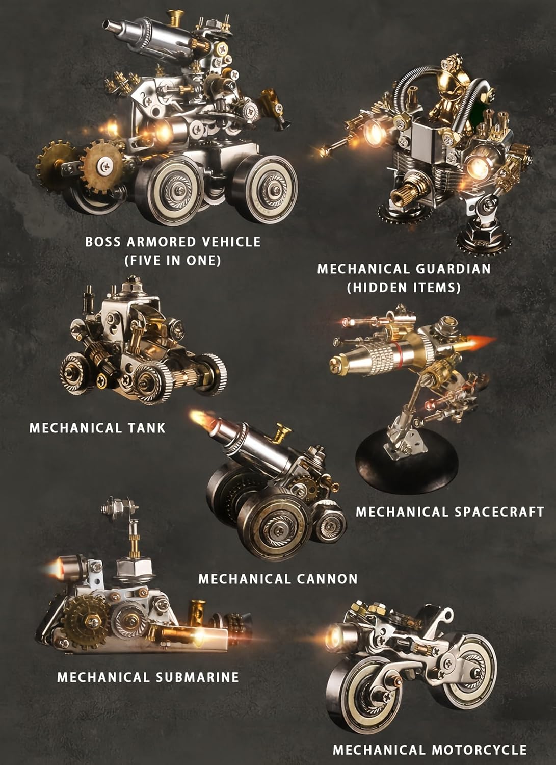 3D Metal Puzzle for Adults, Metal Model kit, Mechanical Armor Puzzle, Adult Brain teasers- The Best Gift for Men (Submarine)