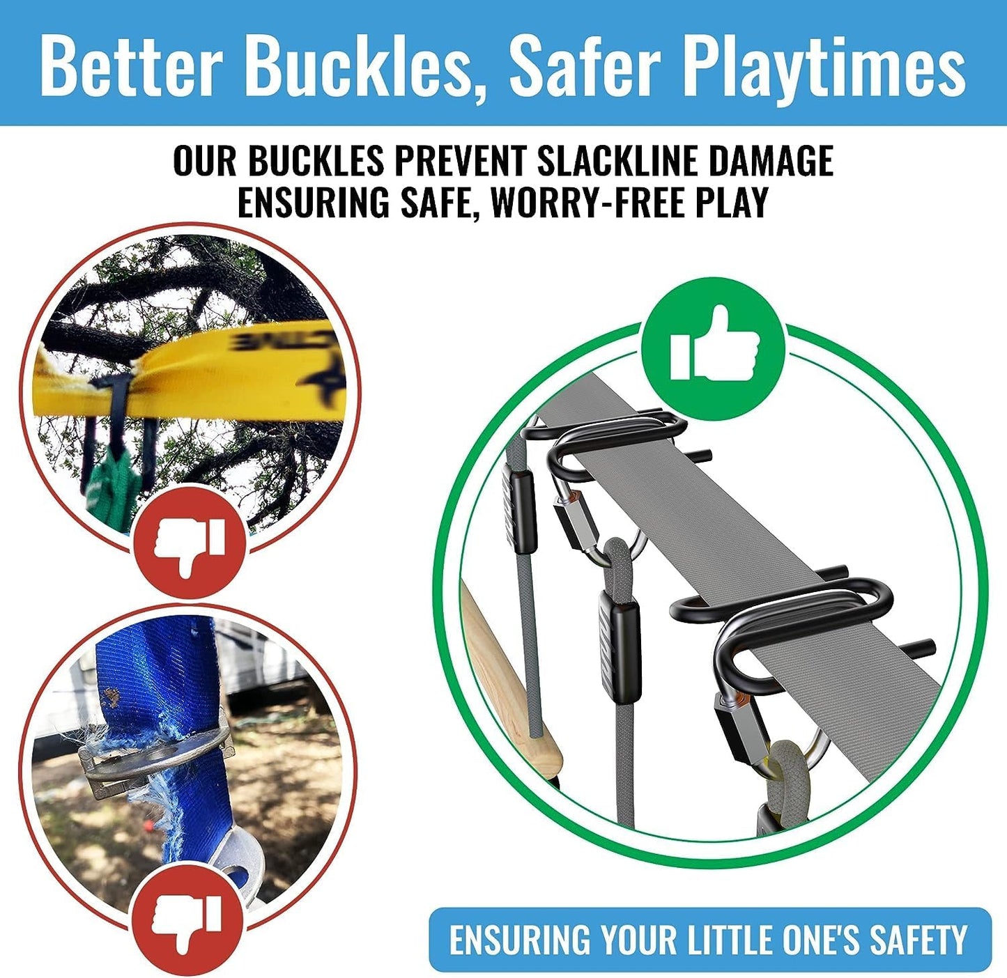 Ninja Warrior Obstacle Course for Kids – 2 x 50 ft Slacklines with 10 Weatherproof Obstacles – Monkey Net, Ratchet-Tight Technology, Supports Up to 880 lbs – Climbing & Swinging Equipment