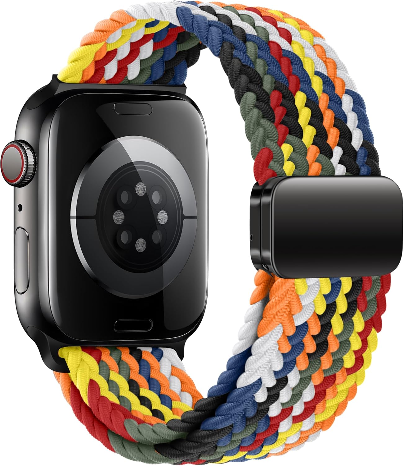 Mazoft Braided Bands With Magnetic Clasp Compatible with Apple Watch Band 38mm 40mm 41mm 42mm 44mm 45mm 46mm 49mm；Soft Nylon Sport Loop Strap for iWatch Series Ultra 2&1 10 9 8 7 6 SE 5 4 3 Women Men