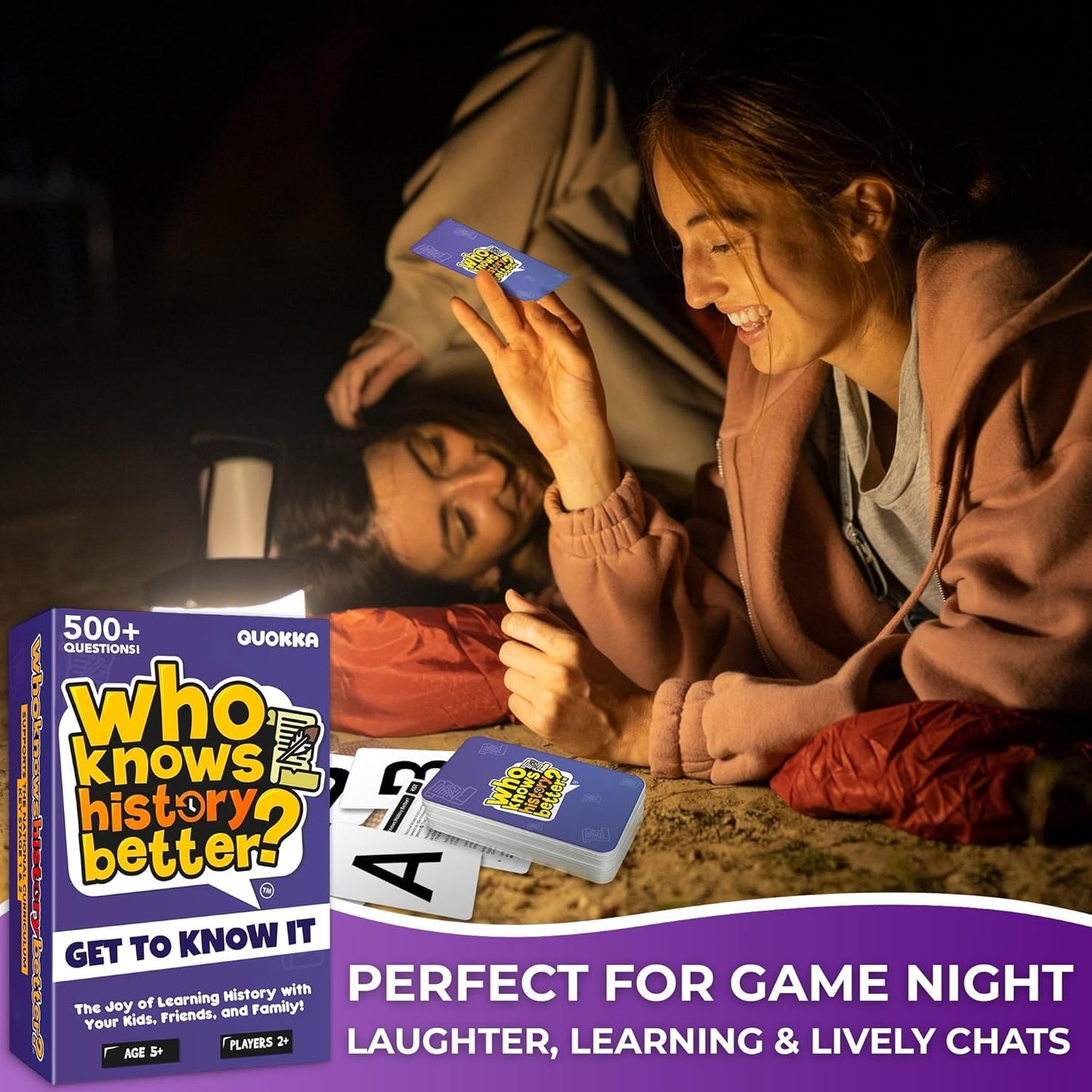 QUOKKA Who Knows Better? - History - Family Card Trivia Game | Fun Learning & Educational Questions for Families | Suitable for Boys & Girls