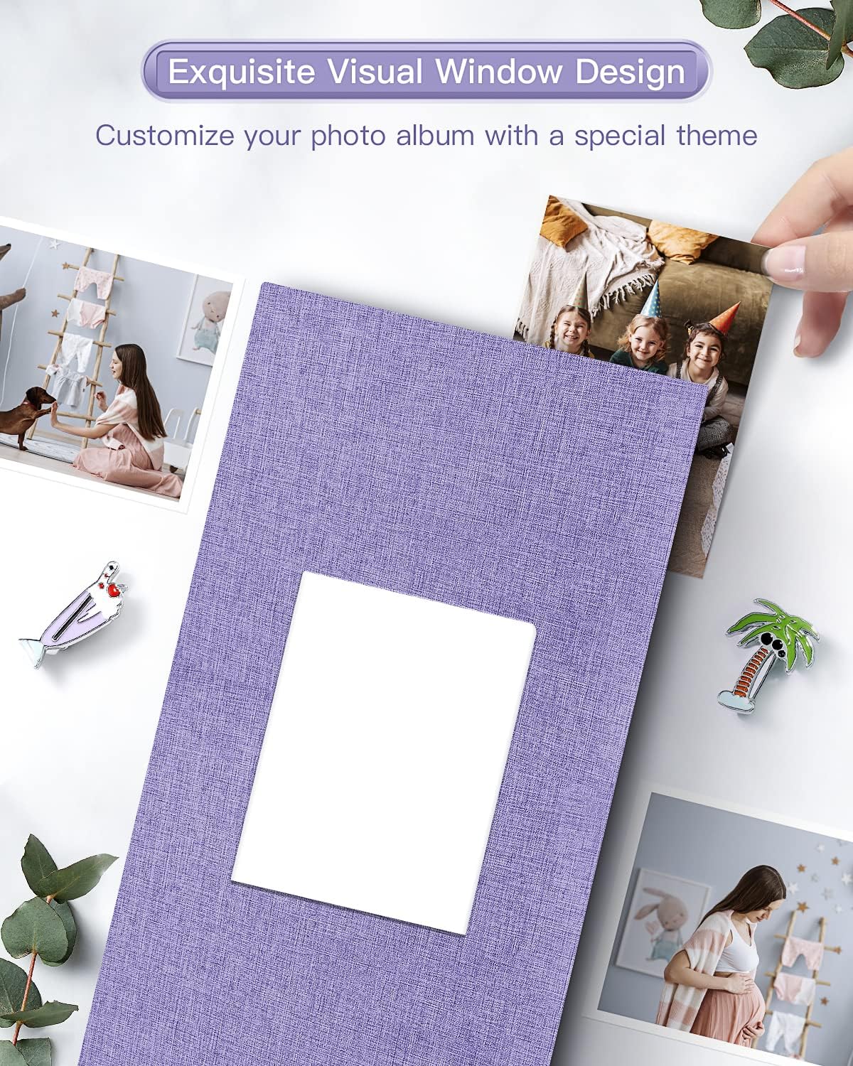 popotop Photo Album 4x6-300 Photos Linen Cover Photo Books with 300 Horizontal Pockets,Slip-in Picture Albums for Family Wedding Anniversary Baby Vacation Pictures