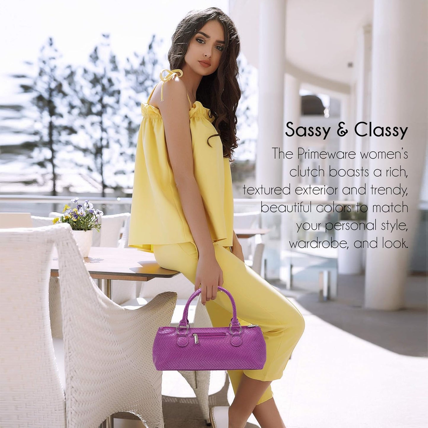 Wine Clutch Bag (Thermal Insulated) Trendy Women’s Carry Tote | Holds Red & White 750mL Bottles | Trendy Fashion | Incl. Portable Waiter-Style Corkscrew (Lavender Burmese)