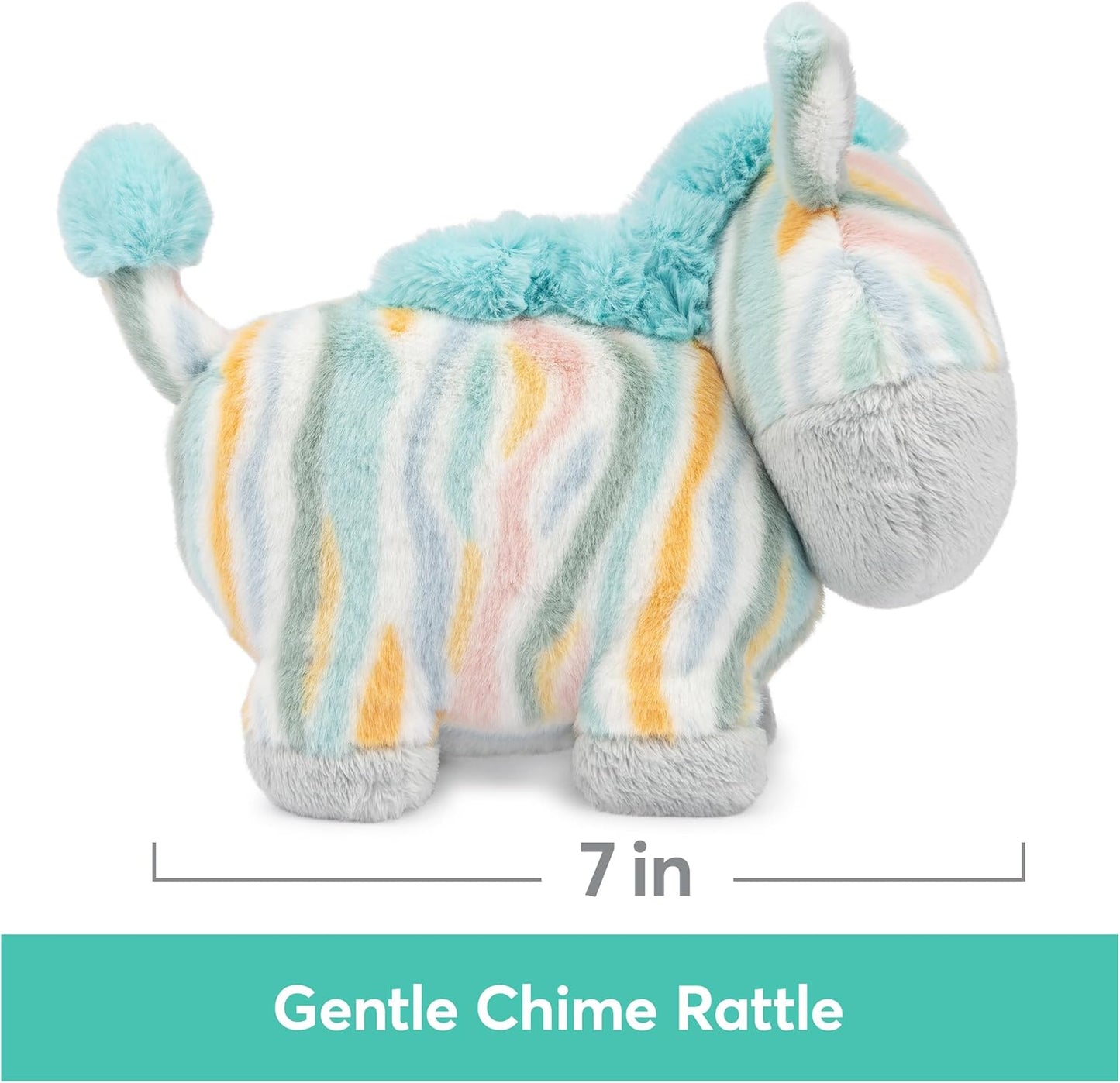 GUND Baby Safari Friends Collection Plush Zebra with Chime, Sensory Toy Stuffed Animal for Babies and Newborns, Multicolored, 7"