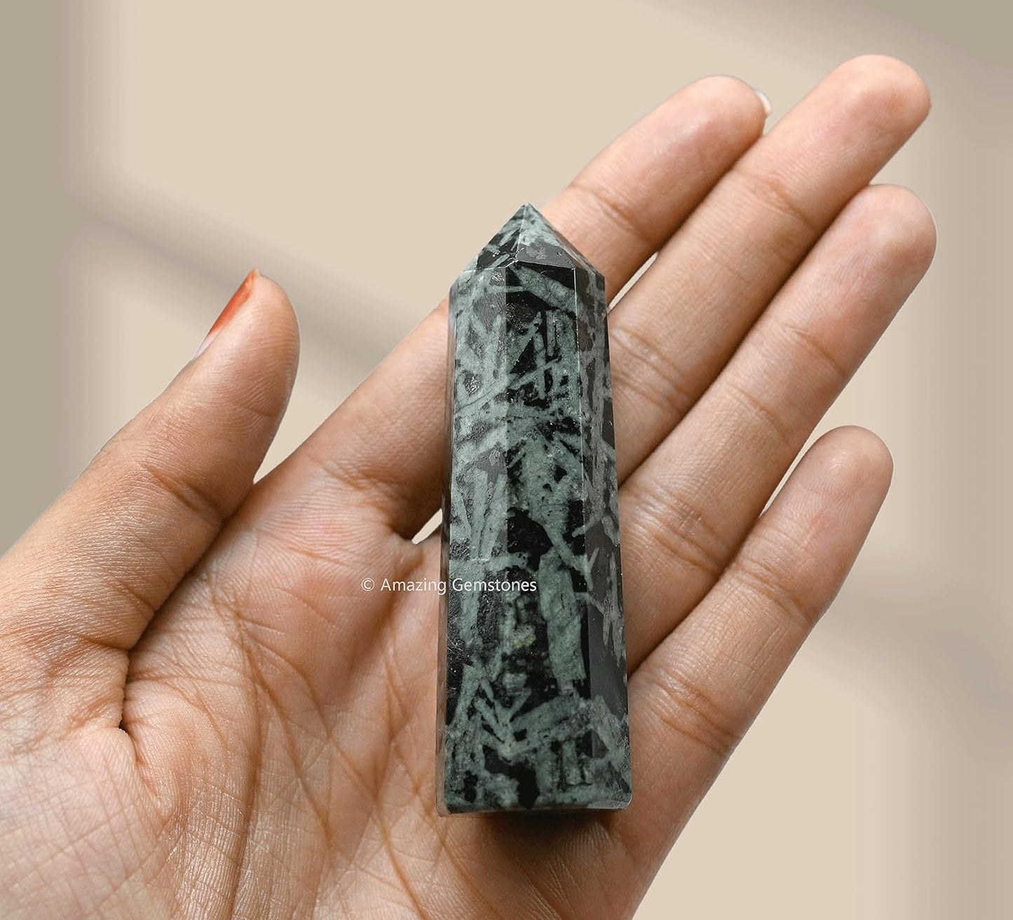 Amazing Gemstone Flower Stone Crystal Towers - Natural Healing Crystal Point Obelisk for Reiki Healing and Crystal Grid (2 Inch to 3 Inch)