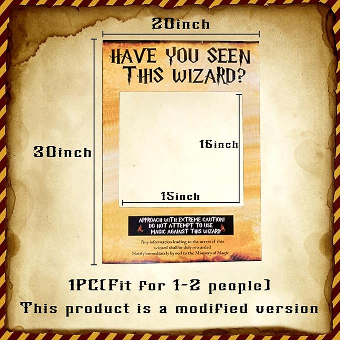 LaVenty Have You Seen This Wizard Photo Booth Prop Wizard Inspired Photo Booth Frame Wizard Birthday Party Photo Booth Props for Wizard Theme Party Decorations