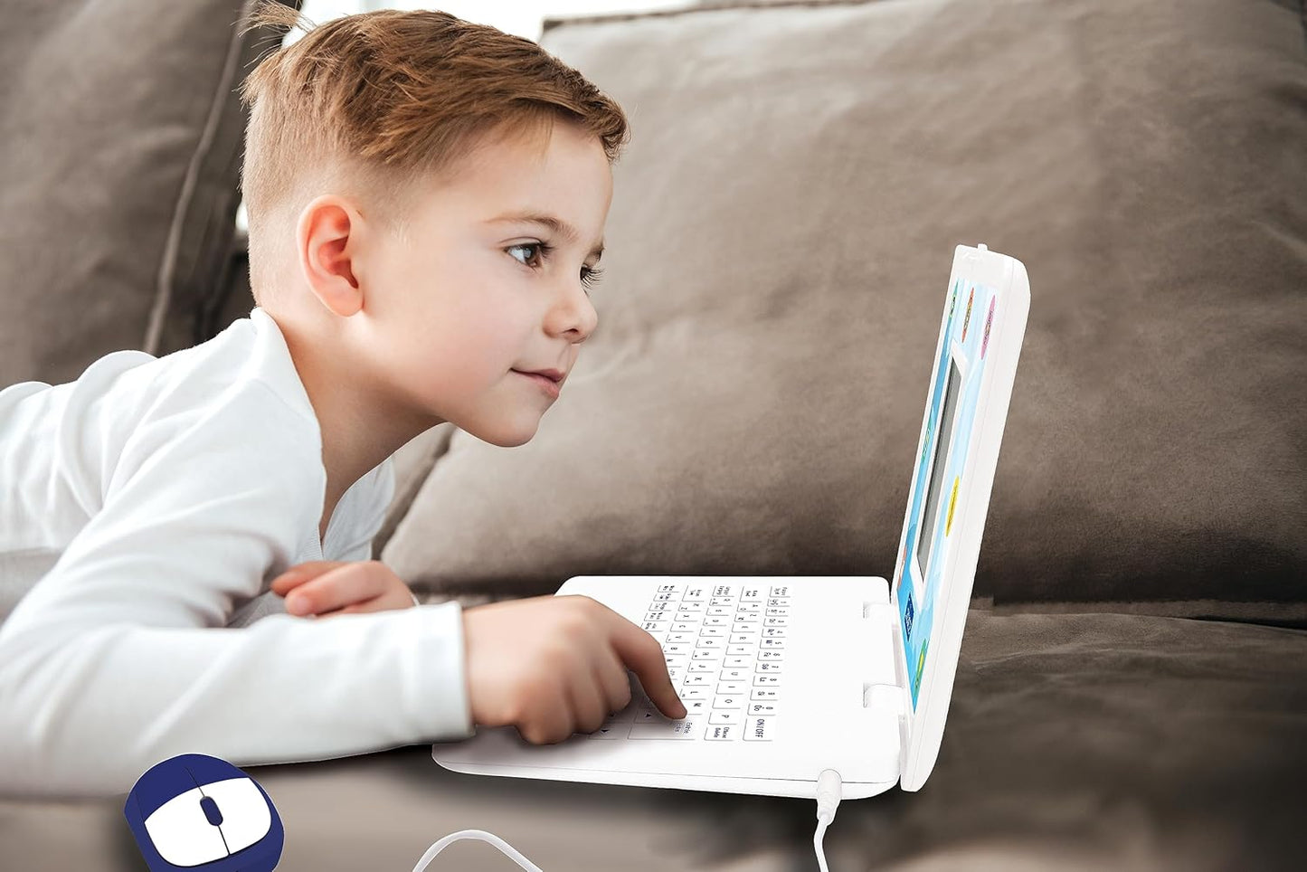 Lexibook - Bilingual and Educational Laptop English/Spanish - Toy for Children, 170 Activities to Learn Languages, Mathematics, Logic, Clock Reading, Play Games and Music, Large Screen - JC599i2