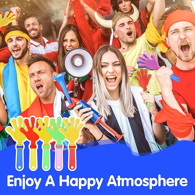 80 Pcs Hand Clappers, 7.48 Inch Noise Makers Bulk, Party Clappers Noisemakers for Sports Events, Birthday Extravaganzas(Colorful)