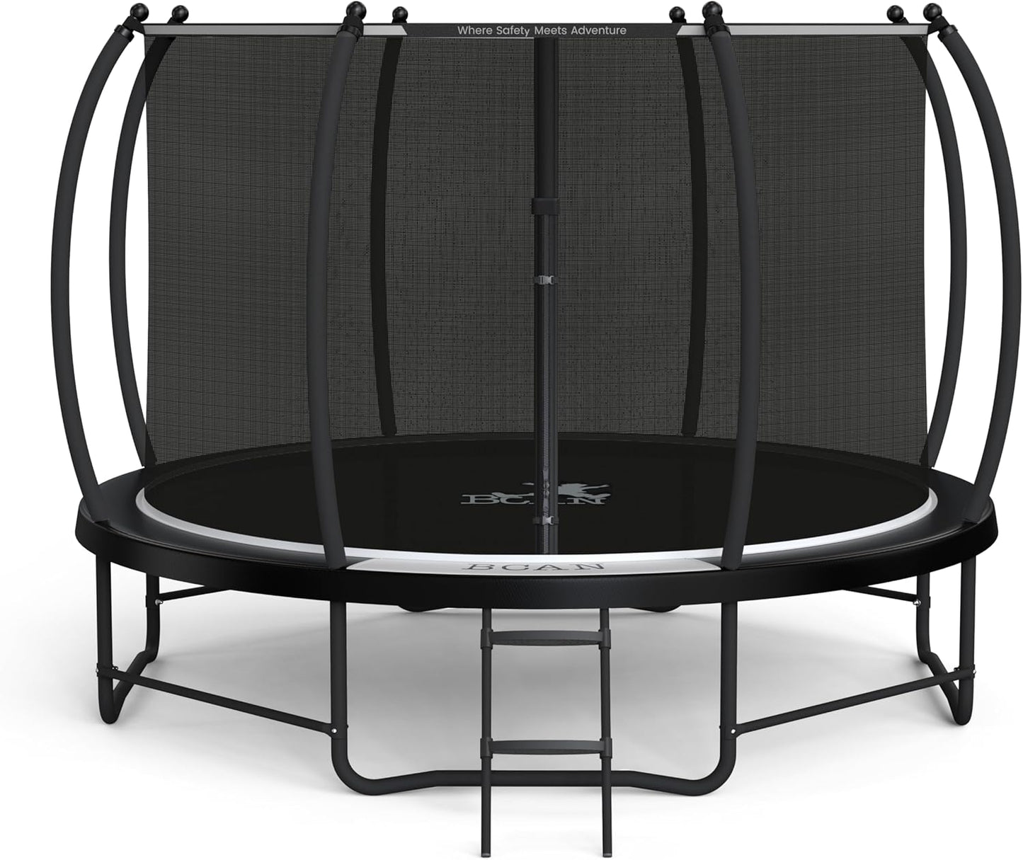 BCAN 8FT 10FT 12FT 14FT 15FT 16FT Recreational Trampoline with Enclosure for Kids Adults, ASTM Approved, Outdoor Trampolines with Ladder for Kids