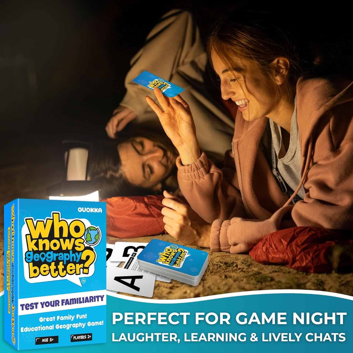 QUOKKA Who Knows Better? - Geography - Family Card Trivia Game | Fun Learning & Educational Questions for Families | Suitable for Boys & Girls