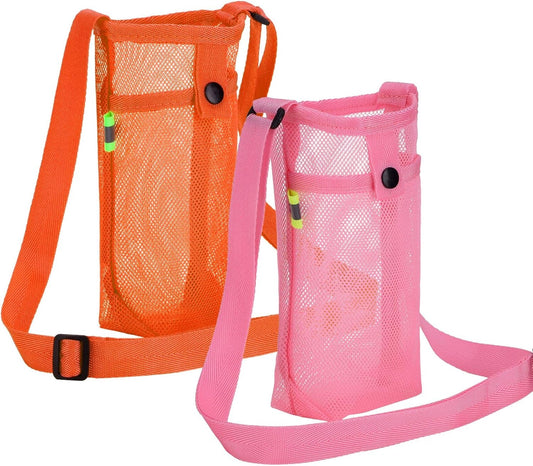 Tainehs Water Bottle Holder Carrier with Adjustable Shoulder Strap - Beach & Sports Bottle Bag for Hiking, Gym, Camping, Walking, Travel