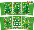 JOYIN 24 Pcs Christmas Tree Stickers, Make Your Own Christmas Tree Green Stickers Sheets, Party Favors for Kids Xmas Party Supplies, Classroom Games, Stocking Stuffers Holiday Presents