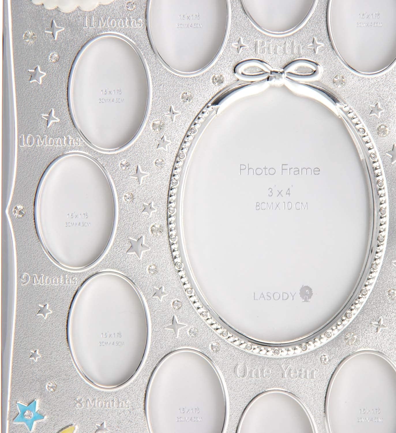 LASODY Baby's First Year Picture Frame, First Year By Month ,Baby Picture Frame