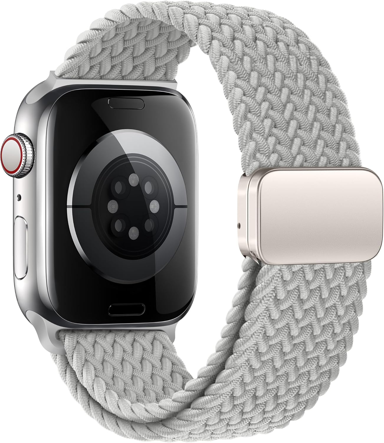 Mazoft Braided Bands With Magnetic Clasp Compatible with Apple Watch Band 38mm 40mm 41mm 42mm 44mm 45mm 46mm 49mm；Soft Nylon Sport Loop Strap for iWatch Series Ultra 2&1 10 9 8 7 6 SE 5 4 3 Women Men