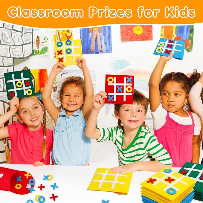 24PCS Tic Tac Toe Strategic Board Game for Kids, Birthday Party Favors Bulk for Kids 4-8 8-12 Halloween Goodie Treat Bags Stuffers Return Gifts Classroom Treasure Chest Box Toys Carnival Prizes