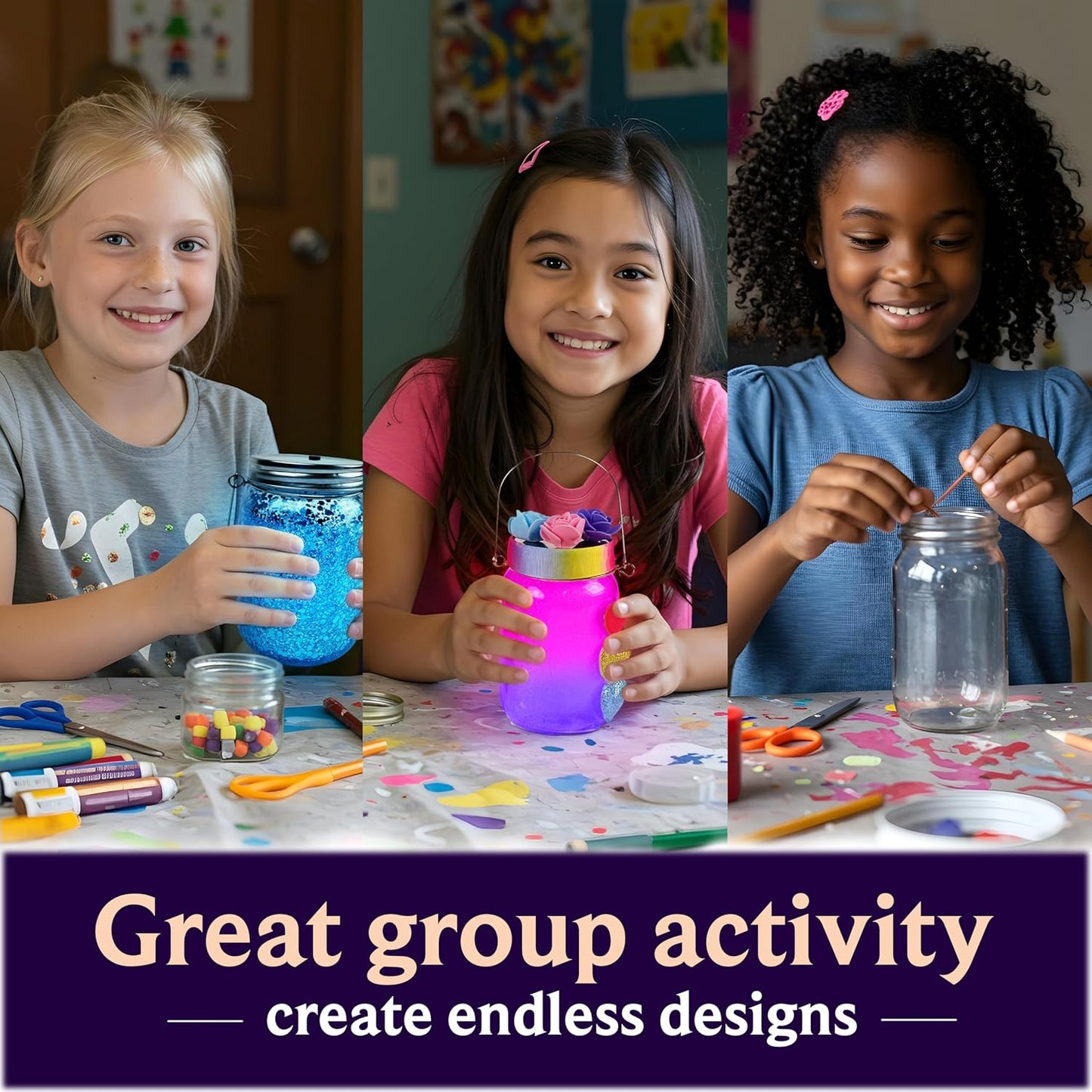 Light-up Unicorn Fairy & Mermaid Lanterns Craft Kit – Christmas Gifts for 8 9 10 11 12 Year Old Girls - Creative Art Girl Toys 8-10 Years Old and Up - Craft Kits for Girls Ages 8-12 - Tween Gift Ideas