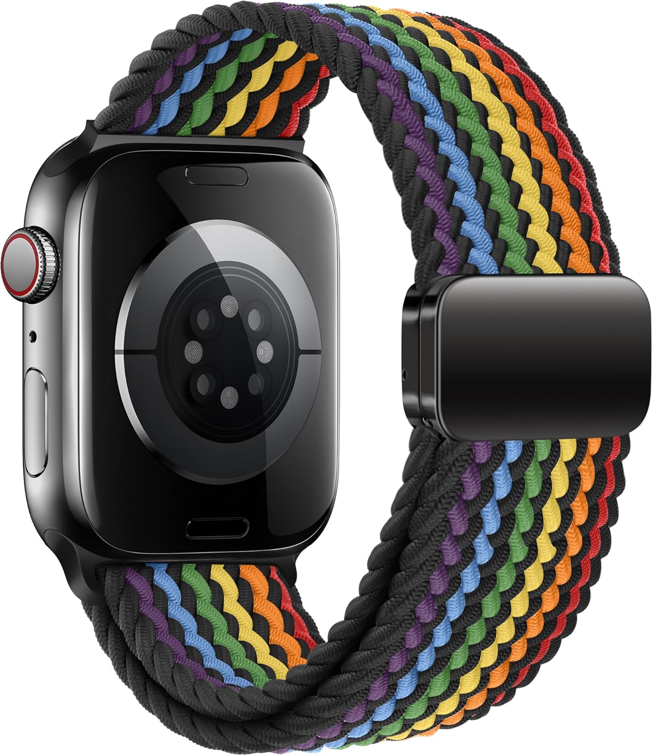 Mazoft Braided Bands With Magnetic Clasp Compatible with Apple Watch Band 38mm 40mm 41mm 42mm 44mm 45mm 46mm 49mm；Soft Nylon Sport Loop Strap for iWatch Series Ultra 2&1 10 9 8 7 6 SE 5 4 3 Women Men