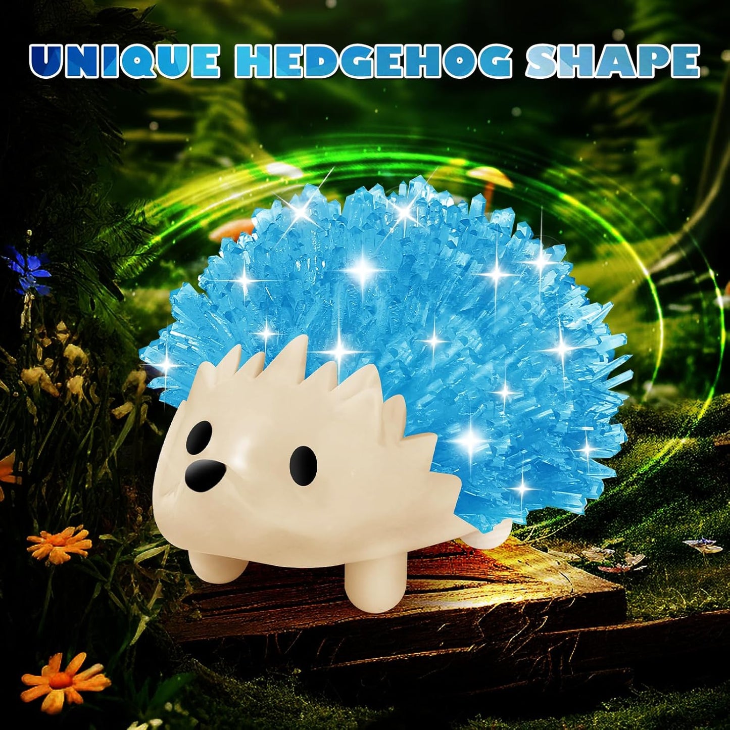 sdaymol Crystal Growing Kit for Kids - 2 Colors Hedgehog to Grow Fast in (24H),Science Experiments Learning & Educational Toys,Science Kits for Kids Age 8-12 STEM Project Gifts for Boys & Girls 6+