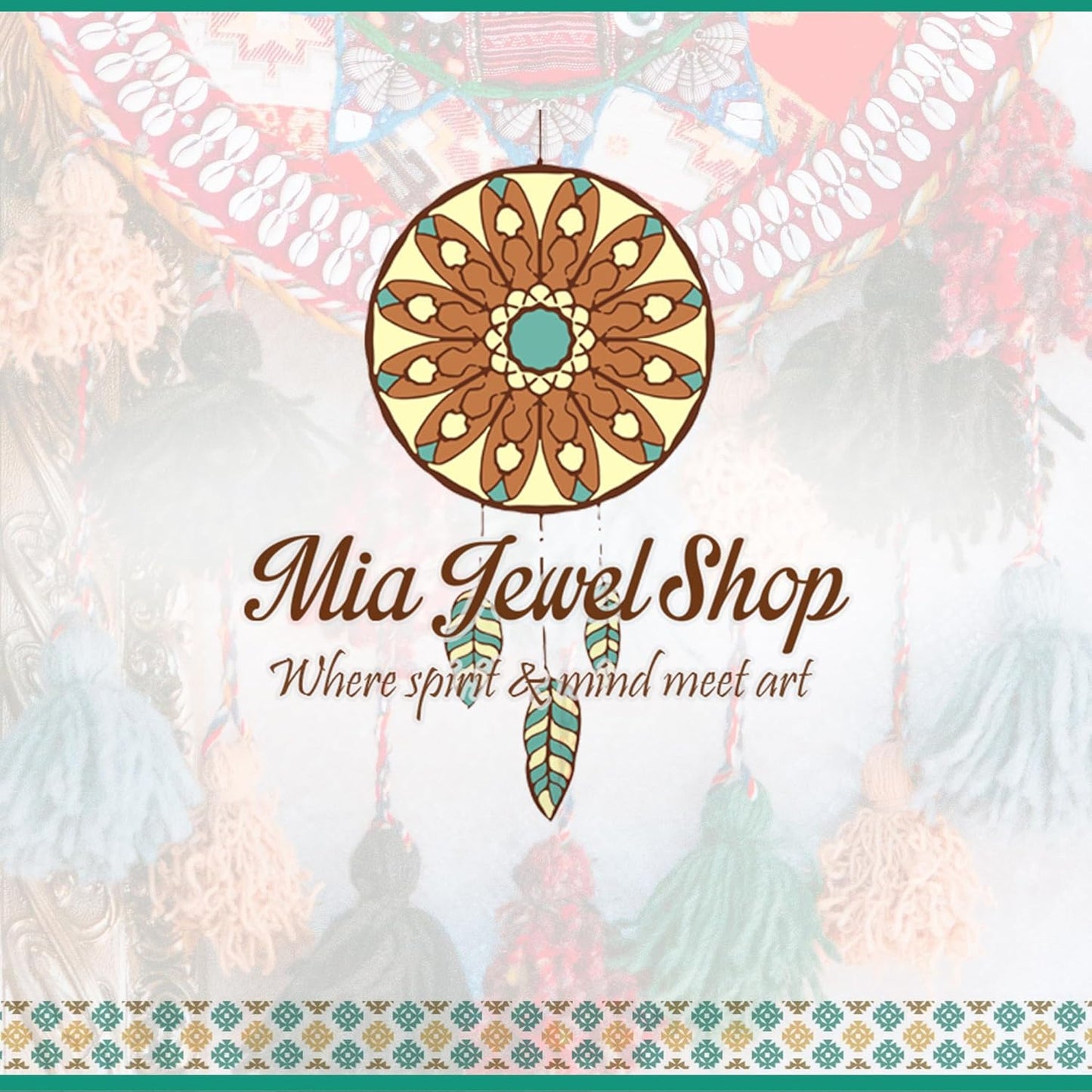 Mia Jewel Shop - Handmade Colored Bamboo Wooden Flute | Tribal Nature Pattern | Native Recorder for Beginners, Meditation & Music Lovers (Tan)