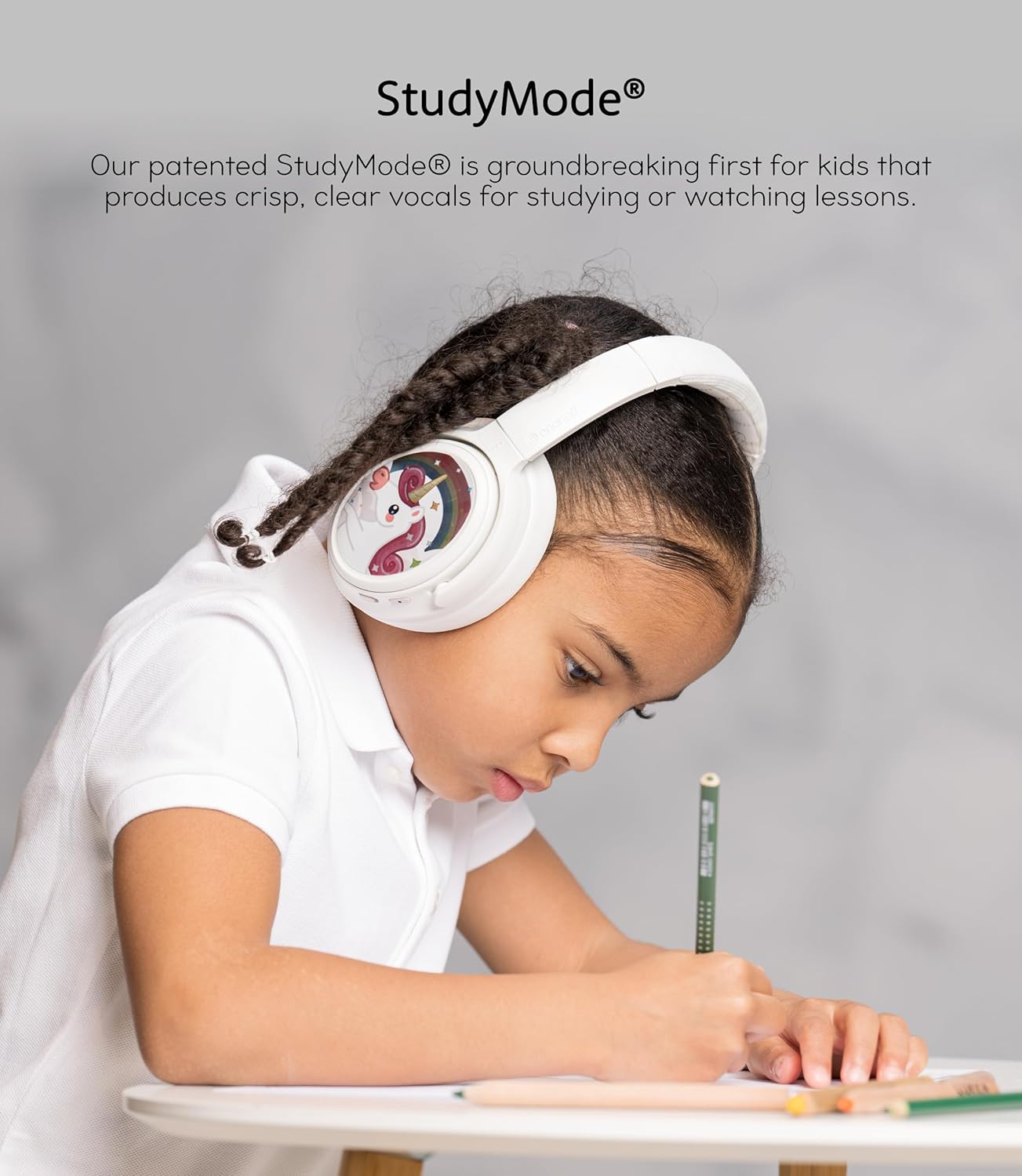 BuddyPhones Cosmos Fun | Wired or Wireless Foldable ANC Bluetooth Headphones + Microphone - SafeAudio Volume-Limiting Options, for Toddlers to Young Adults (Green)