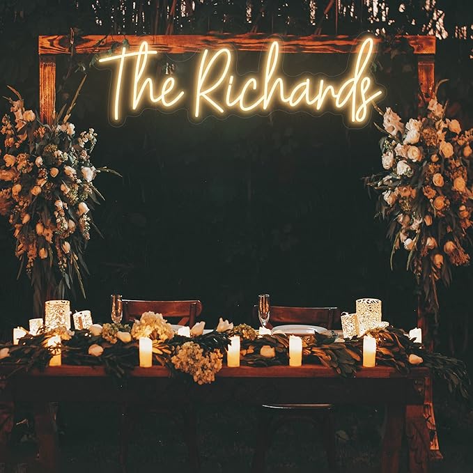 SELICOR Personalized Neon Signs Led Neon Signs Light for Bedroom Wedding Birthday Party Home Décor Custom Neon Sign Bar Store Logo Neon Sign (Optional 30" to 40")