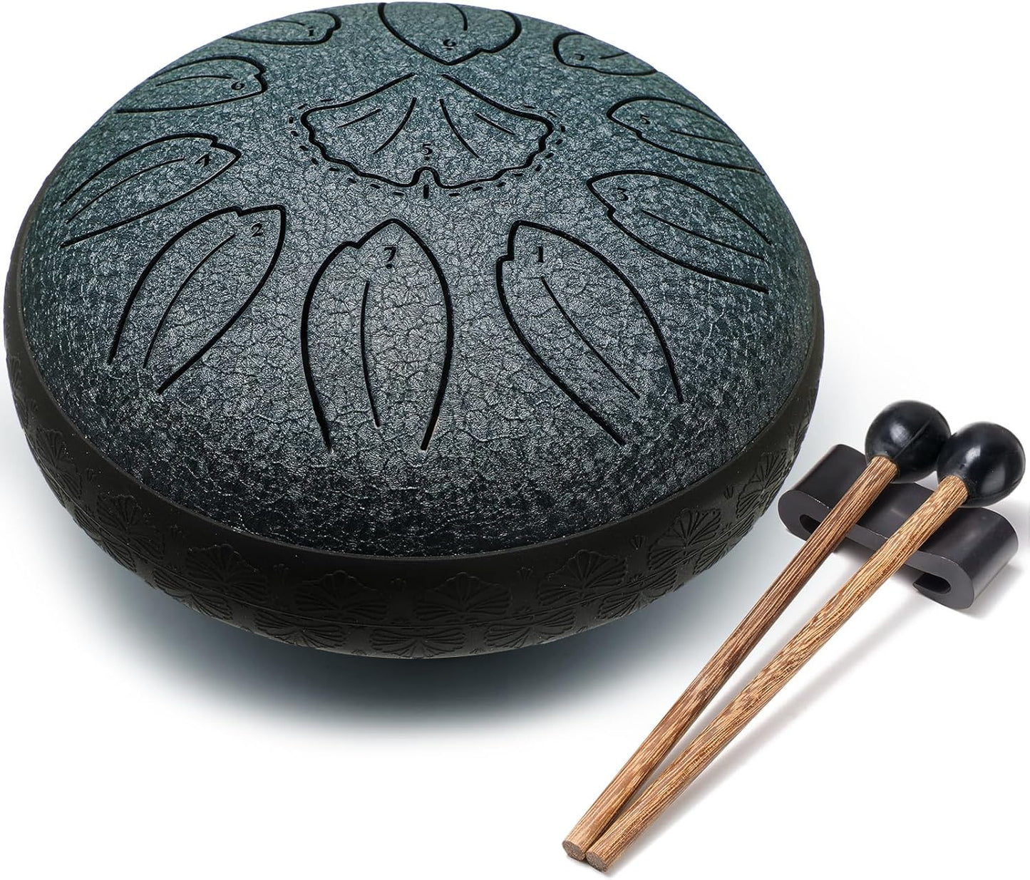 Steel Tongue Drum Percussion, 6 Inch 11 Notes Musical Instruments, Music Gifts for Family Friends (Navy)