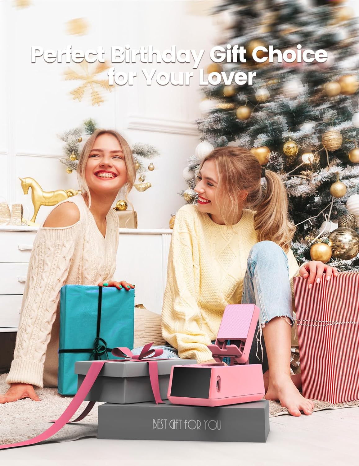 Birthday Gifts for Men Women-Bluetooth Speaker with HD Sound, Stocking Stuffers White Elephant Gifts for Adults, Kitchen Gadgets for Anniversary Idea Gift for Dad Mom Husband Wife