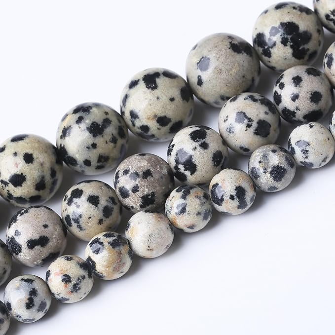 Quail Egg Stone Beads Gemstone Round Crystal Energy Jade Beads Stone Beads for Jewelry Making DIY Bracelet Necklace Jewelry Making 1 Strand 15.5inch 45PCS 8MM