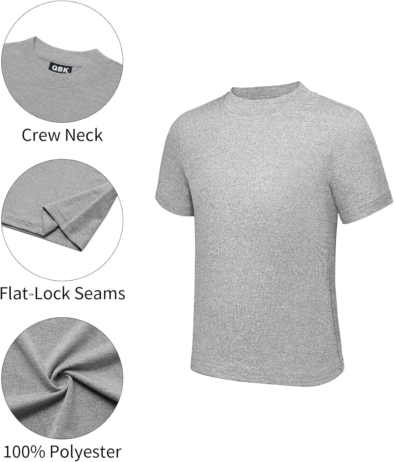 QBK 2T to Youth Neon Shirt Kids UPF 50+ Dry Fit Athletic Short Sleeve Rash Guard T Shirts for Boys Girls Sports Undershirt