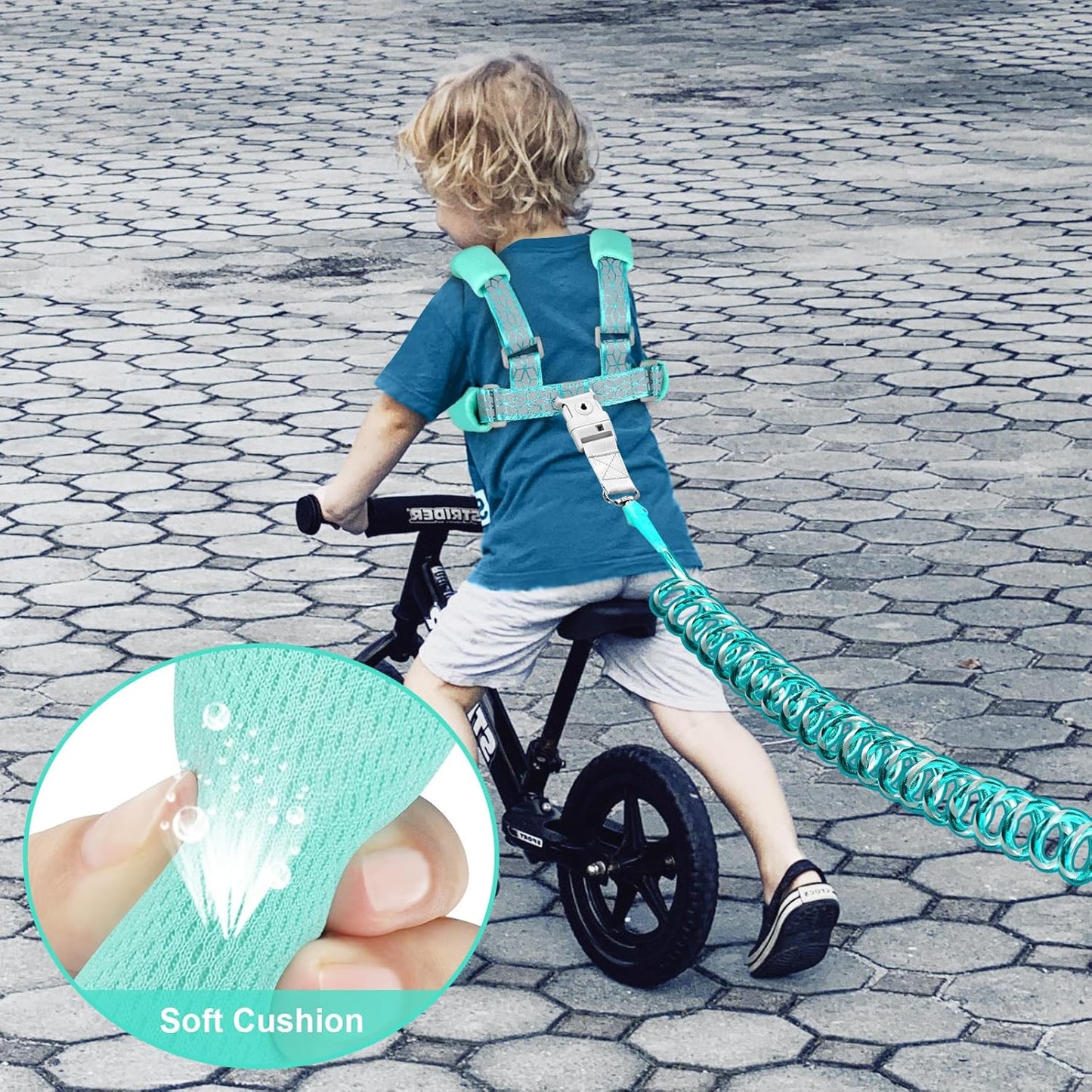 Accmor Toddler Harness Leash, Reflective Kid Harness with Anti Lost Wrist Link, Harness Leash for Toddlers, Child Walking Harness Kids Leash Wristband Belt with Lock for Baby Boys Girls to Outdoor