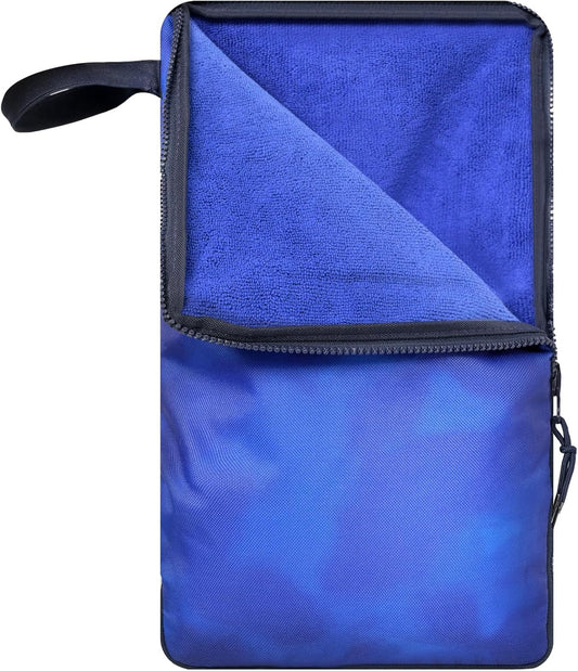 Wet Bag, Wet Dry Bag, Wet bag for swimsuit,Travel, Beach, Pool, Diapers, Dirty Yoga Gym Clothes, Waterproof Embedded Towel Wet Bag(Fleece)-Leakproof Wet Clothes Bag, Beach Travel Essentials