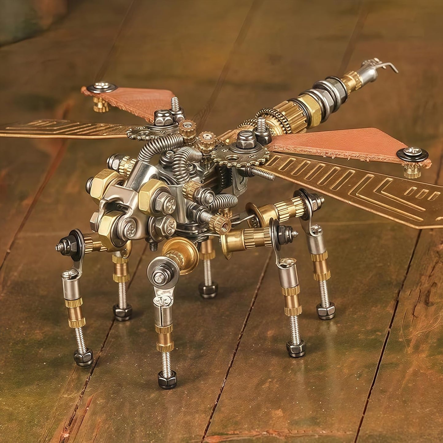 Adult 3D Metal Puzzle, Punk Insect Model Set, 3D Mechanical Insect Building Block Puzzle, Fun DIY Assembly, high-end Men's Gift. (Metal Dragonfly)