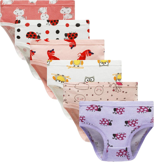 Family Feeling Little Girl Underwear Toddler Panties Big Kids Undies Soft 100% Cotton