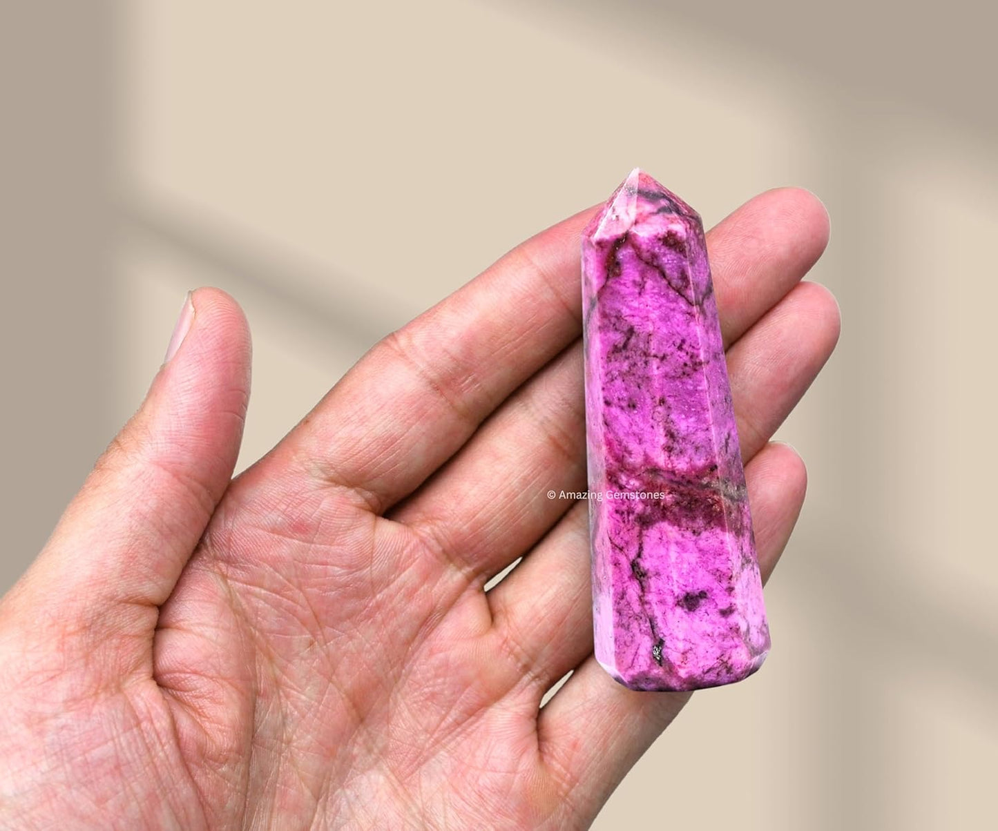 Amazing Gemstone Cobalt Calcite Crystal Towers - Natural Healing Crystal Point Obelisk for Reiki Healing and Crystal Grid (2 Inch to 3 Inch)