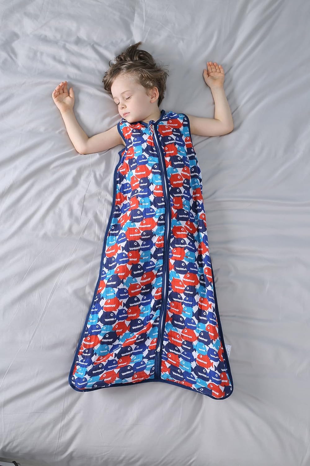 Baby Sleep Sack 2-4 T Boys & Girls Wearable Blanket 100% Organic Cotton 0.5 TOG Toddler Sleeping Sack 2- Way Zipper X-Large