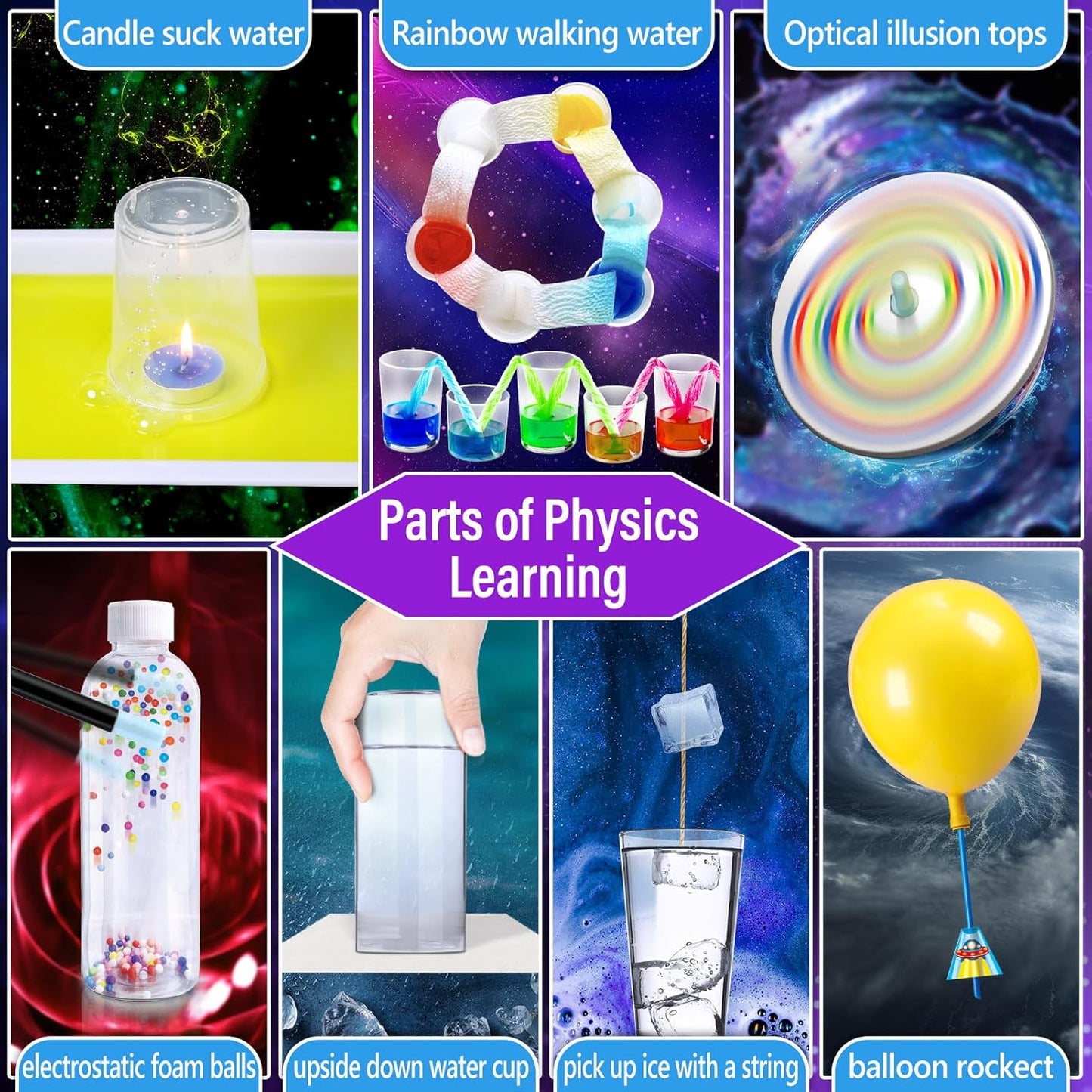 230 Experiments Science Kits for Kids Age 4 5 6 7 8 9 10 11 12 - S.T.E.M Toys with Magic Chemistry Set Crystal Growing Physics Slime Educational Gifts Idea for Boys Girls