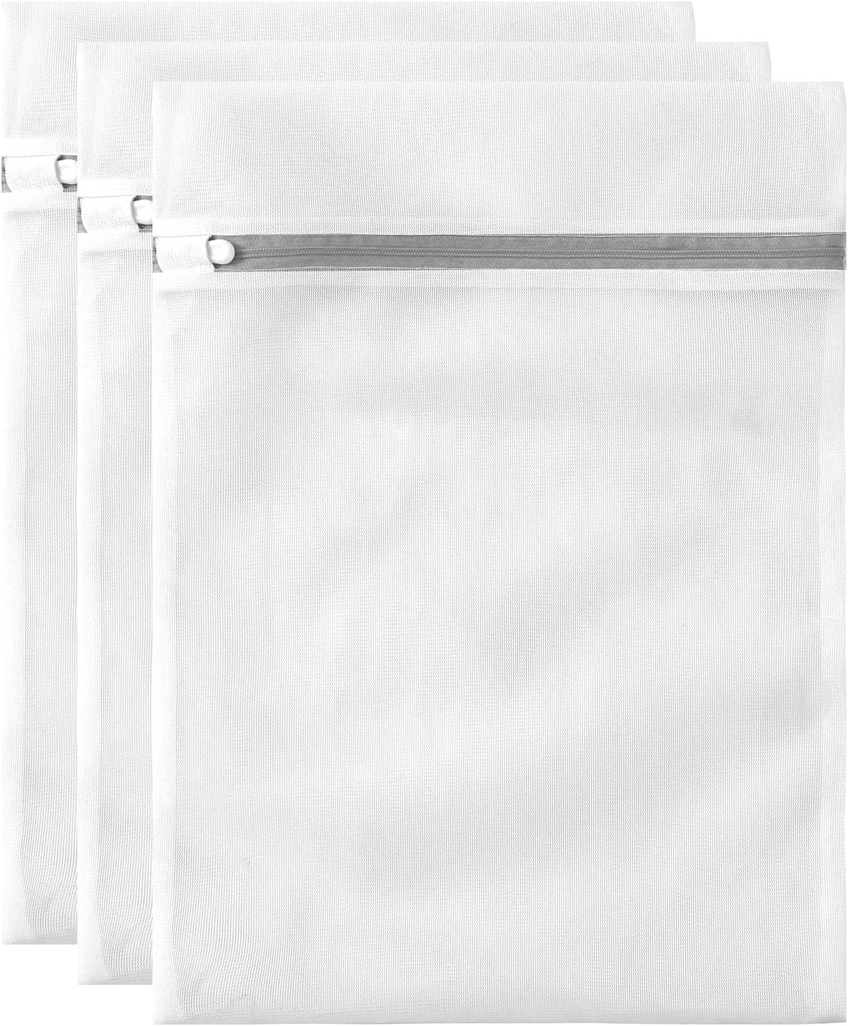 3 Pack Large Mesh Laundry Bags by MDSXO- Fine Durable Lingerie Delicates Bag for Washing Machine 16 * 20 inch [3 Pack]