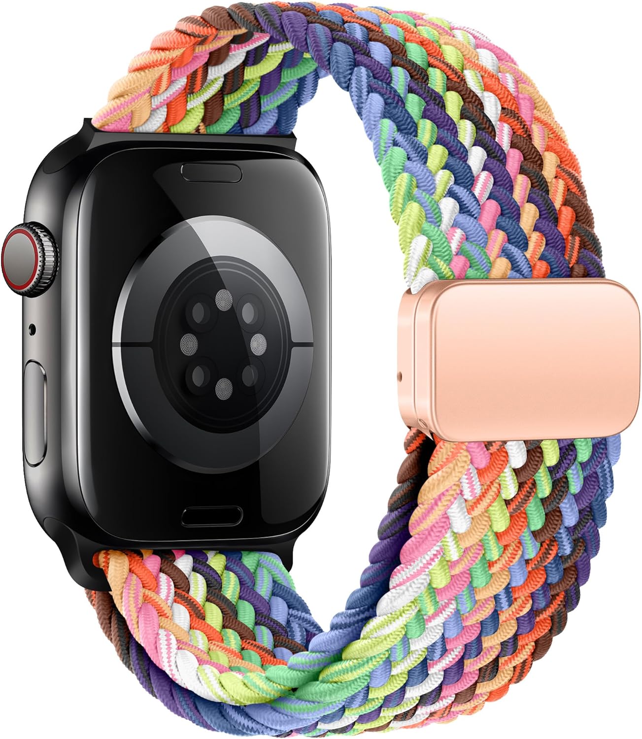 Mazoft Braided Bands With Magnetic Clasp Compatible with Apple Watch Band 38mm 40mm 41mm 42mm 44mm 45mm 46mm 49mm；Soft Nylon Sport Loop Strap for iWatch Series Ultra 2&1 10 9 8 7 6 SE 5 4 3 Women Men