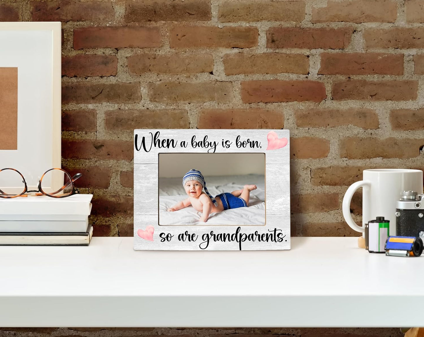 Baby Picture Frame, Ultrasound Picture Frames, When a Baby is Born So is a Grandparents, New Grandparents Gifts First Time 2025, Photo Frame,4x6 inch