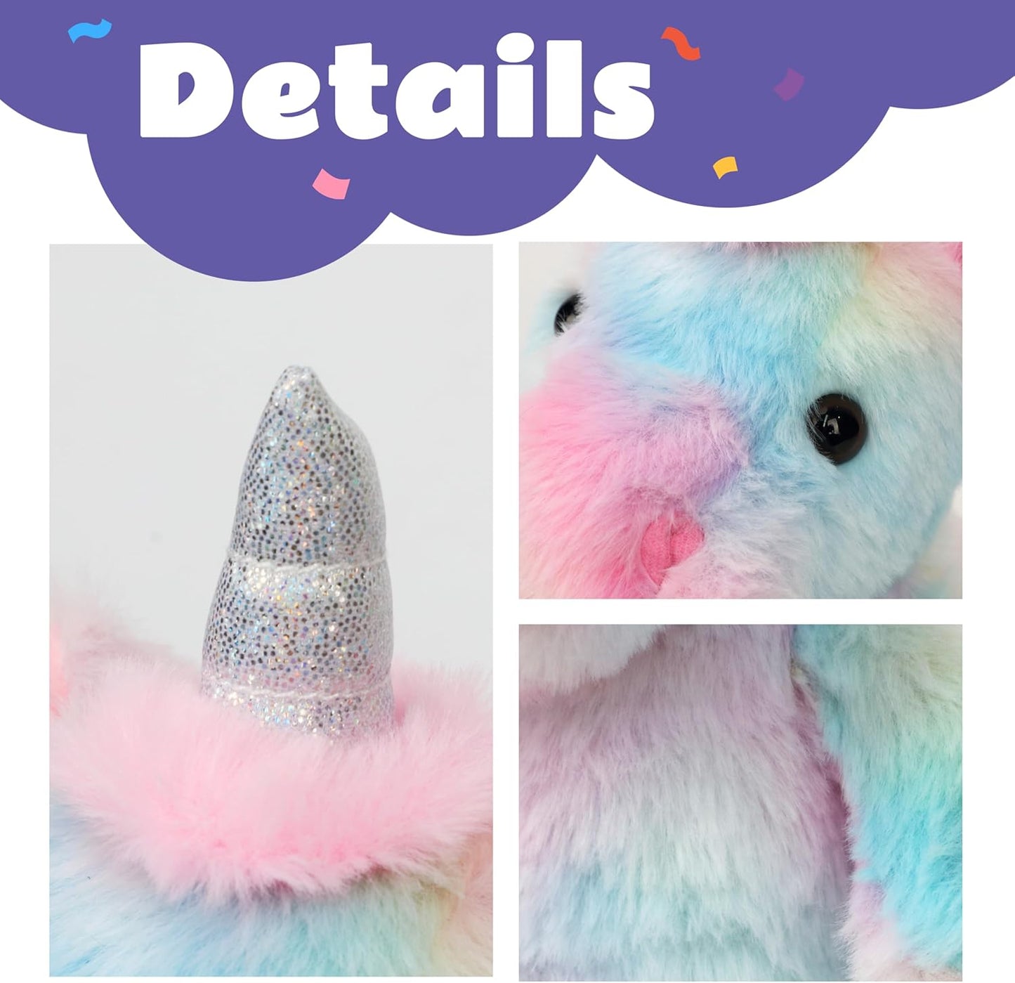 Cuteoy Talking Unicorn Repeat What You Say Musical Stuffed Animal Shaking Singing Plush Toy Electric Interactive Animated Plushies Gifts for Kids Girls Boys