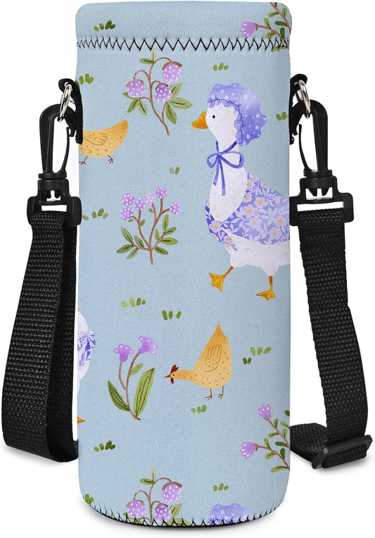 AUPET Water Bottle Bag Carrier,24oz/32oz Insulated Neoprene bottle Sling Holder Case Pouch Cover for 1000ML/750ML Bottles with Shoulder Strap for walking