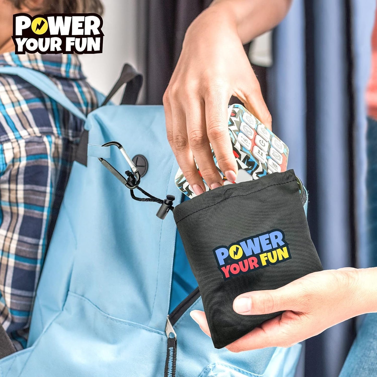 Power Your Fun Cubik LED Flashing Cube Memory Game - Electronic Handheld Game, 5 Brain Memory Games for Kids, STEM Sensory Toys Brain Play Puzzle Fidget Light Up Cube Stress Relief Fidget Toy (Action)