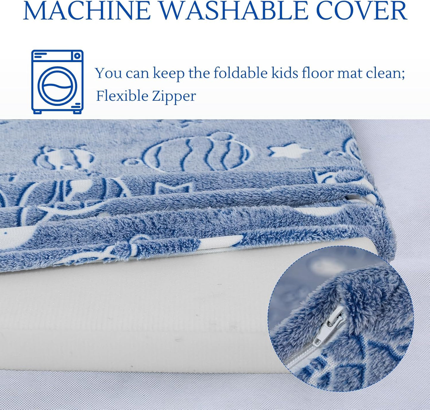 MeMoreCool Kids Floor Futon Mattress Large 6x4 FT, Thicken Foam Tatami Mattress for Children Play Area, Foldable Sleeping Pad Crawling Tatami Mat for Playroom