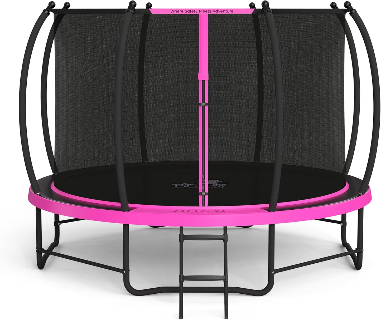 BCAN 8FT 10FT 12FT 14FT 15FT 16FT Recreational Trampoline with Enclosure for Kids Adults, ASTM Approved, Outdoor Trampolines with Ladder for Kids