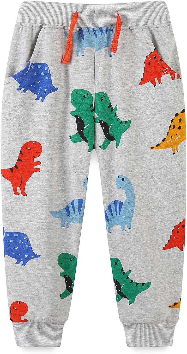 Bumeex Baby and Toddler Boys' 2-Pack Pull on French Terry Pants 1-7Y