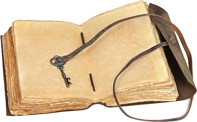 cuero C Compass Vintage Leather Journal - Antique Handmade Leather Bound journal with deckle edge paper Diary - Leather Sketchbook - Drawing Journal Notebook - Great Gift Men And Women (5X7 Inch)