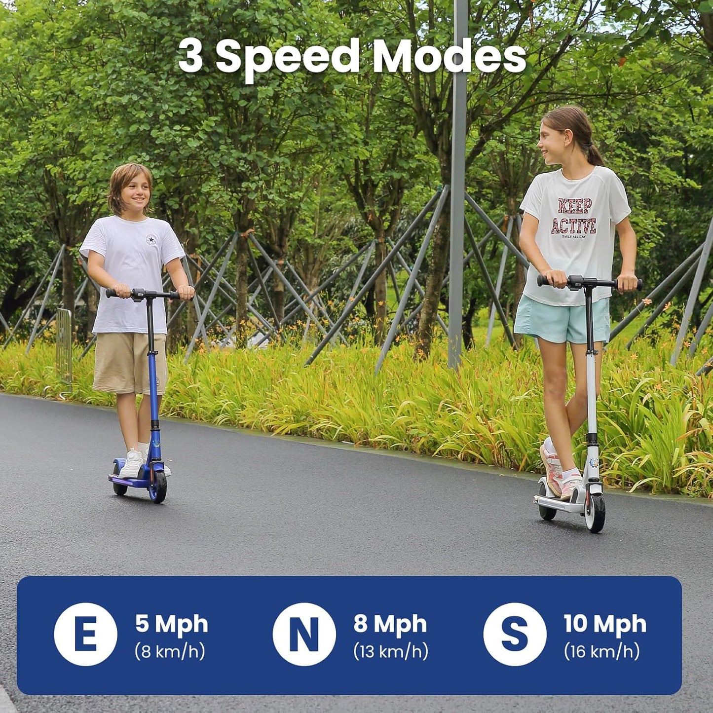 Caroma Electric Scooter for Kids Ages 6-12,150W/180WMotor,10 MPH Max Speed & 7 Miles,Colorful Lights,Adjustable Height & Speed,LED Display,Foldable Kids Electric Scooter 132 Lbs Max Load,Idea Gift