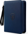 Premium Zip Trading Card Binder, 320 Card, Portable PU Collection Album, MTG & TCG Game Card Folder, Navy Blue