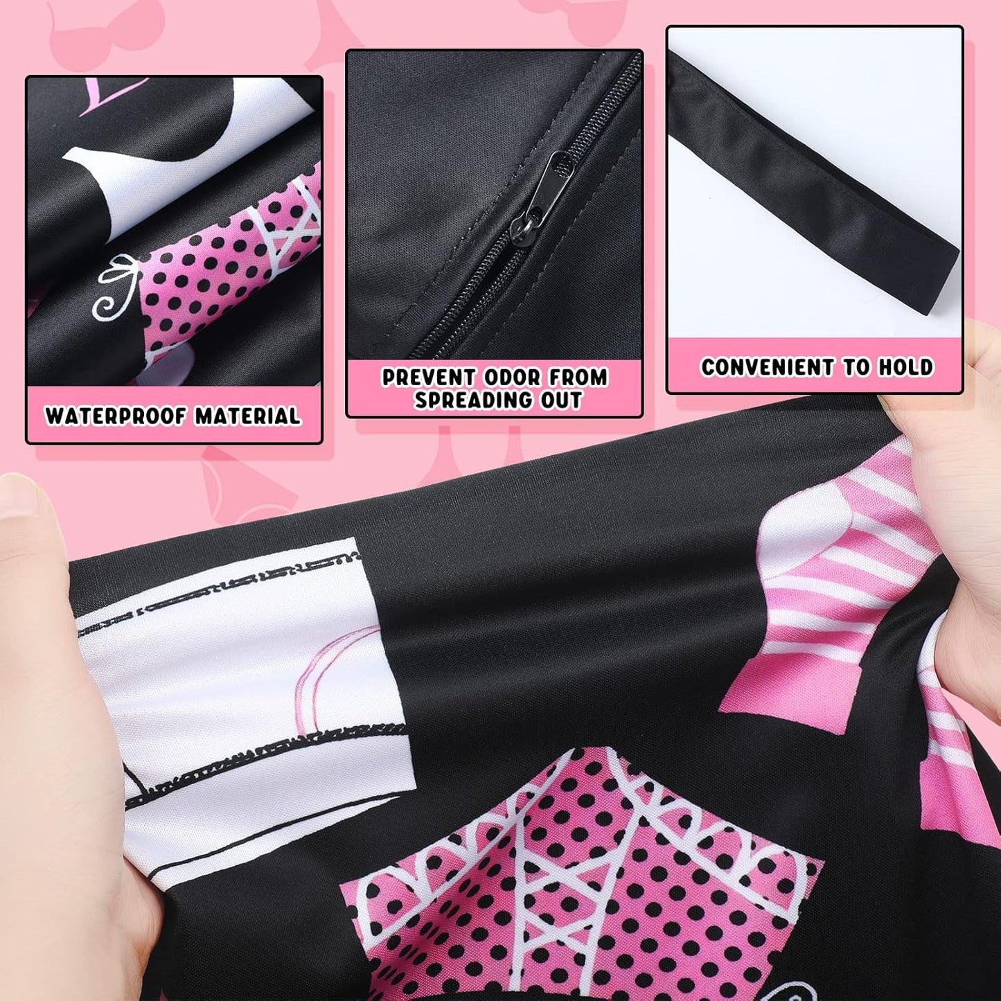 Shappy 2 Pcs Large Travel Laundry Bag Washable Waterproof Wet Dry Large Dirty Clothes Bag Bathing Workout(Dress Style)