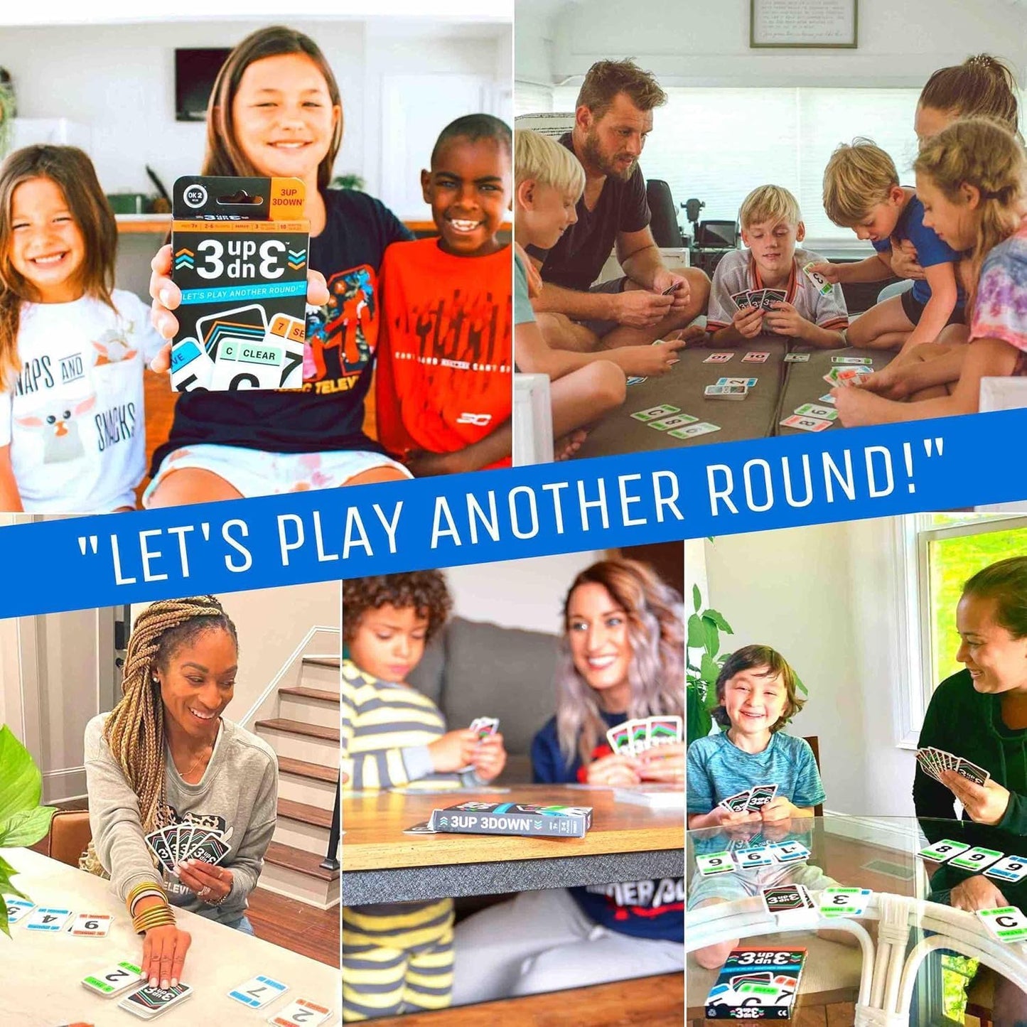 Ok2Win 3UP 3DOWN Card Game - Fast-Paced Easy-to-Learn Family Fun for Ages 7+